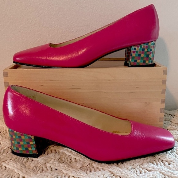 Roxy Pink Block Heel Women's Shoes - Picture 4 of 12